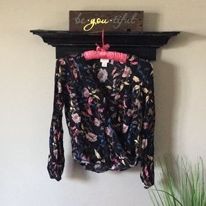 Black and floral top